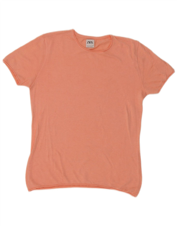 T-shirt oversize da donna Zara UK 10 piccola rosa