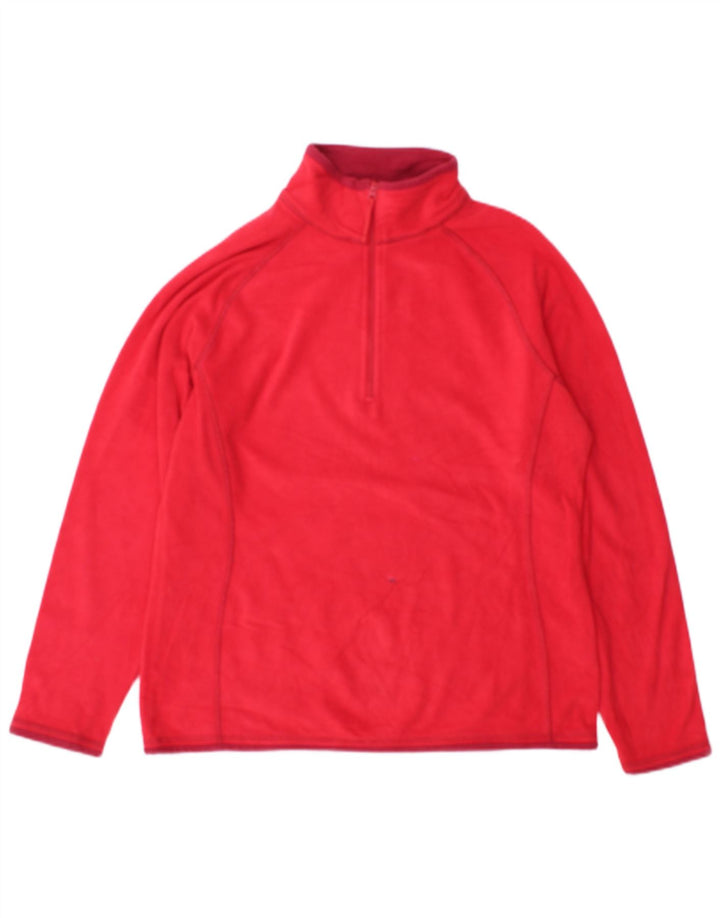 Maglione in pile da donna con collo e zip Mountain Warehouse UK 14 Large Rosso Poliestere