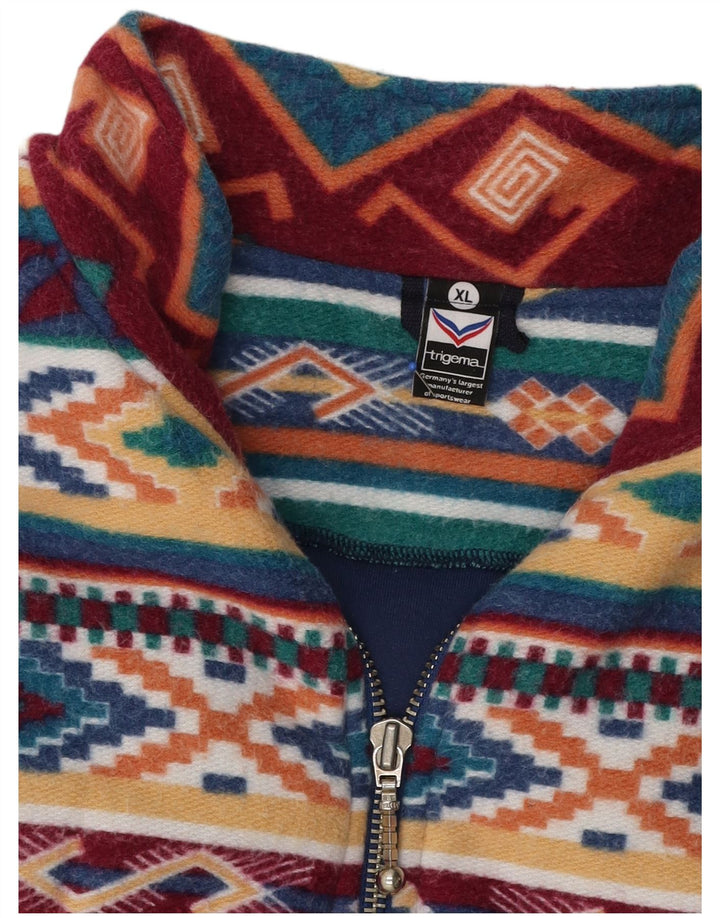 Giacca in pile da uomo Trigema UK 42 XL Poliestere geometrico multicolore