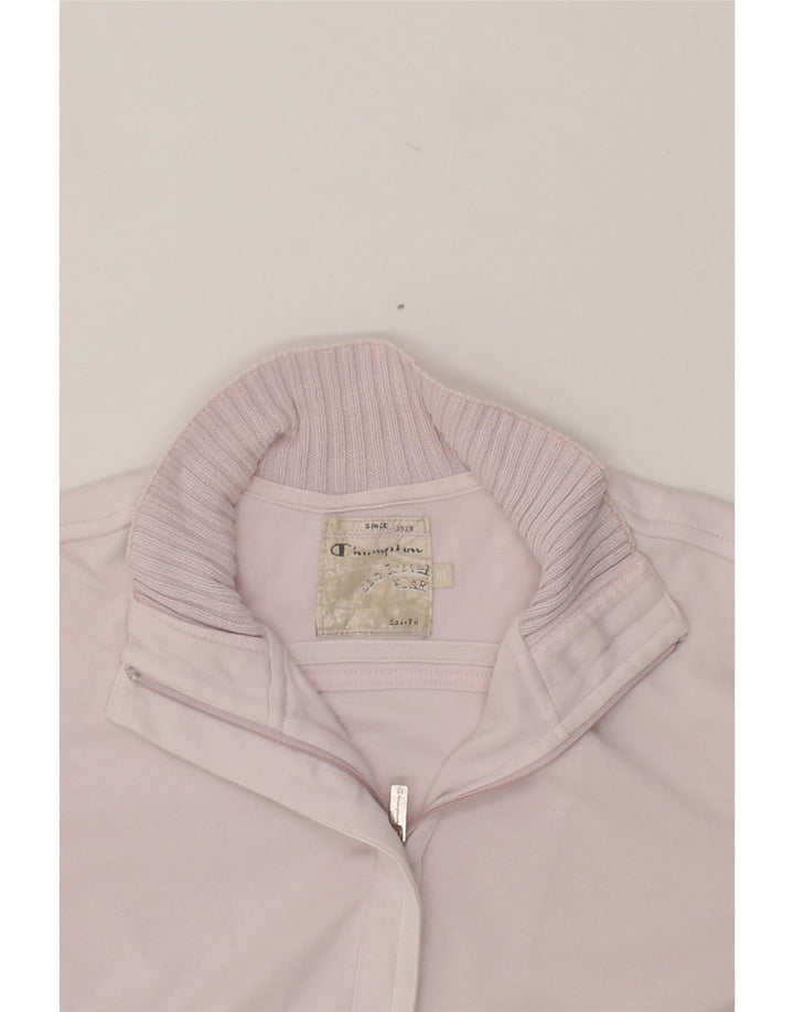 CHAMPION Womens Tracksuit Top Jacket UK 14 Medium Purple Cotton Vintage Champion and Second-Hand Champion from Messina Hembry 