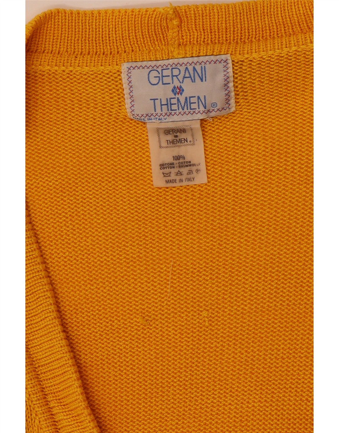 Maglione cardigan da uomo Gerani XL giallo a rombi/cotone diamante