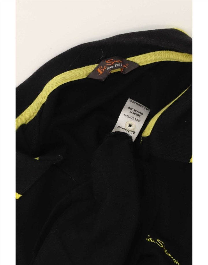 Polo da uomo Ben Sherman in cotone nero medio