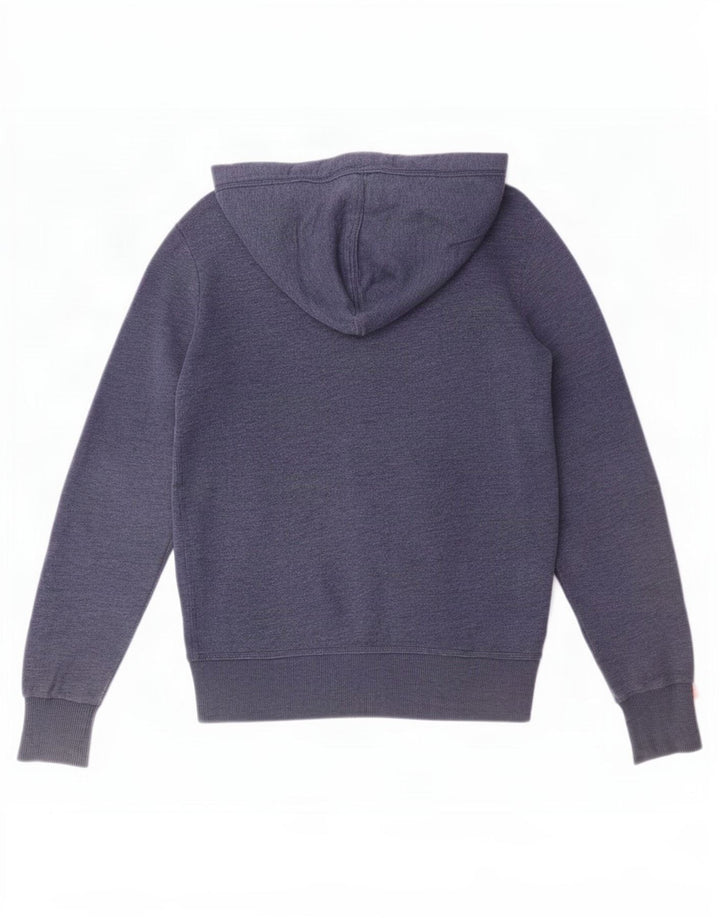 Maglione con cappuccio e zip da uomo Superdry piccolo in cotone blu