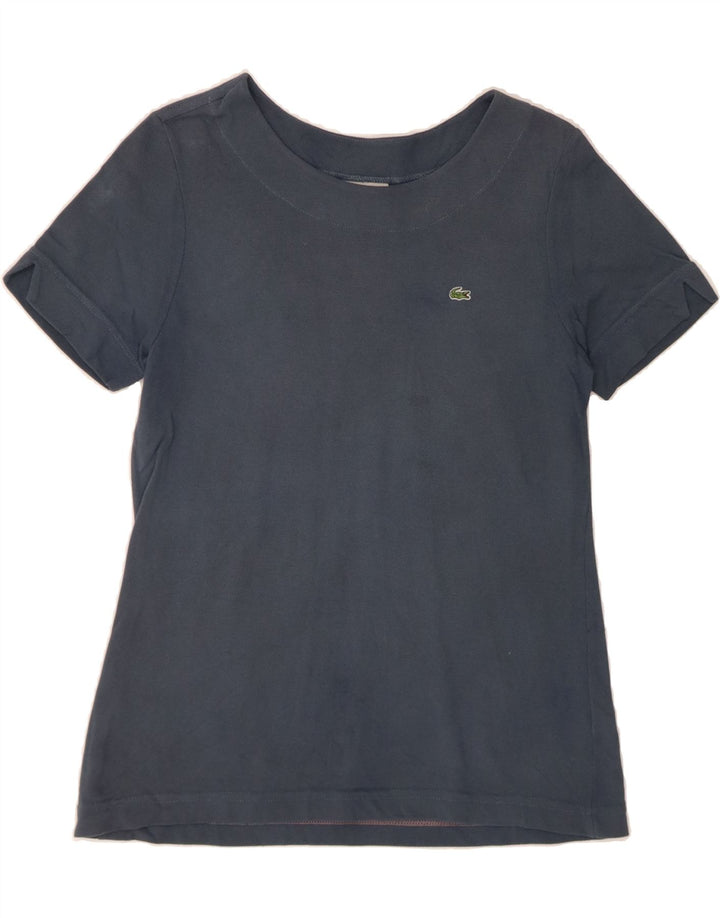 LACOSTE Womens T-Shirt Top Size 38 Medium Grey Cotton Vintage Lacoste and Second-Hand Lacoste from Messina Hembry 