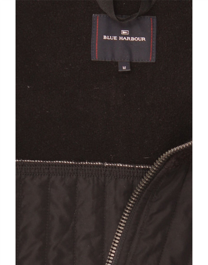 Giacca imbottita con cappuccio Marks & Spencer da uomo Blue Harbour UK 38 media nera