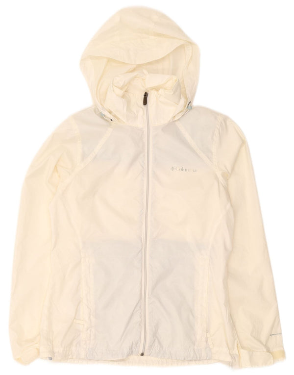 Giacca antipioggia oversize con cappuccio da donna Columbia UK 10 piccola bianca