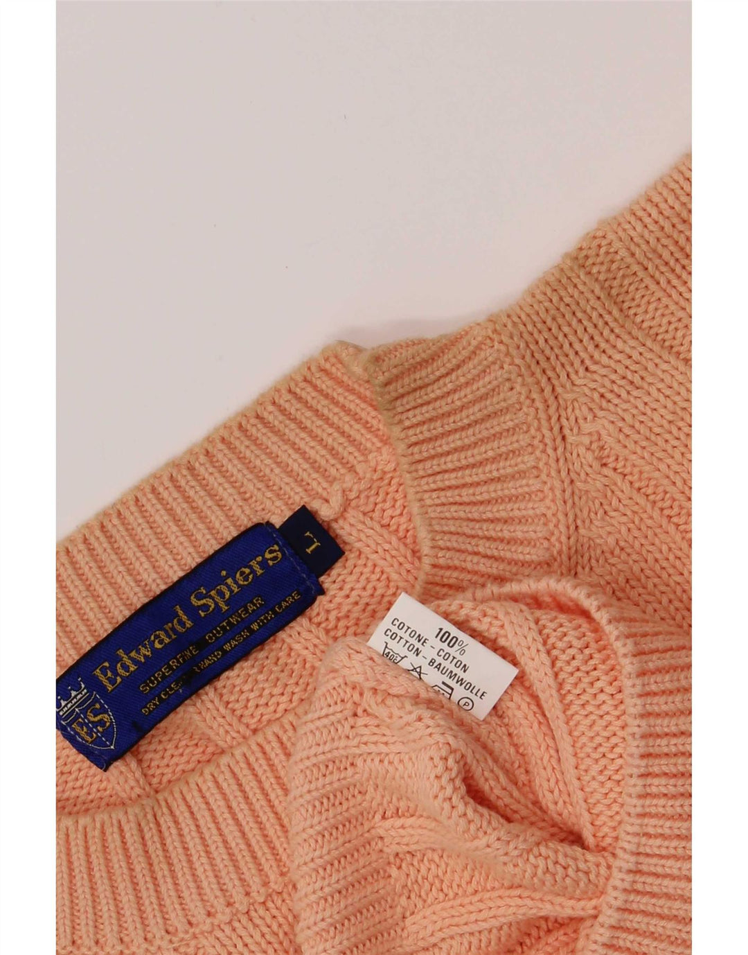 Maglione girocollo da uomo Edward Spires grande in cotone arancione