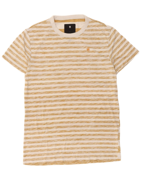 T-shirt da uomo G-Star Top grande in cotone a righe beige