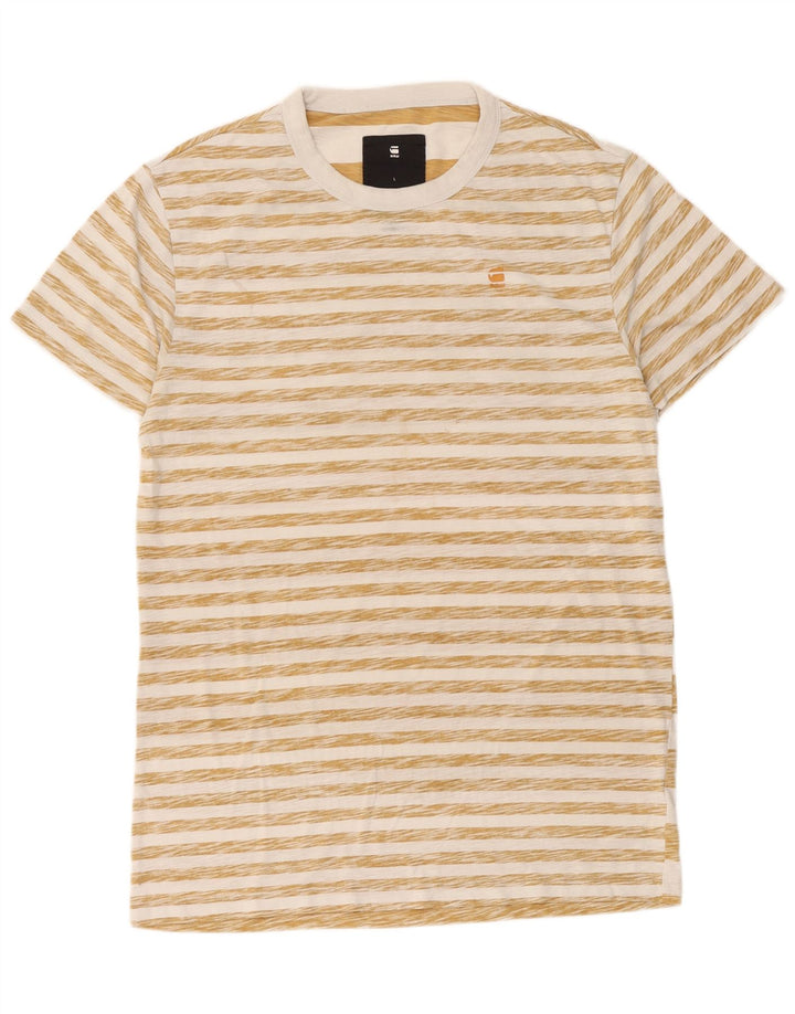 T-shirt da uomo G-Star Top grande in cotone a righe beige