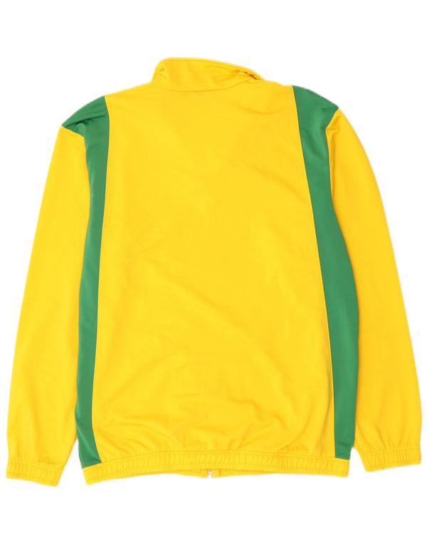 Giacca da tuta da uomo Puma in poliestere color block giallo medio