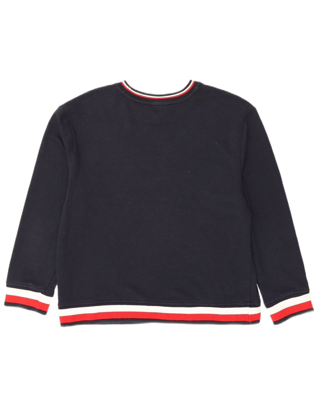 Felpa grafica da donna Tommy Hilfiger Maglione UK 16 Large Blu Navy