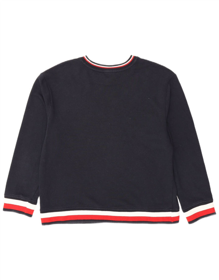 Felpa grafica da donna Tommy Hilfiger Maglione UK 16 Large Blu Navy