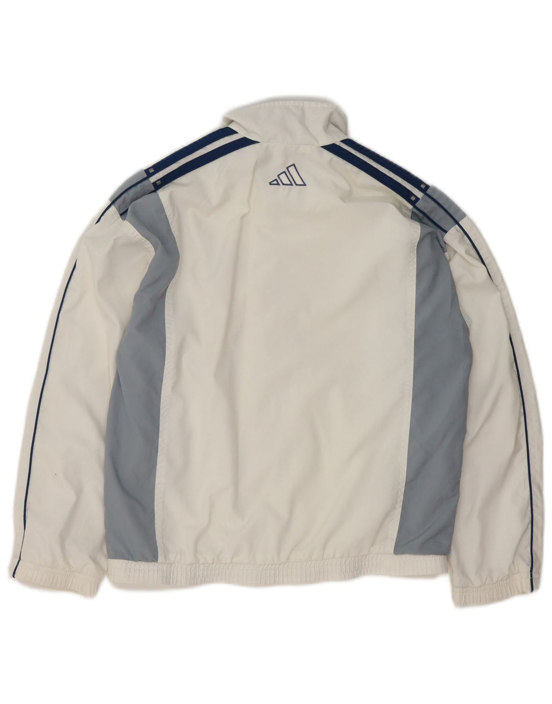 Giacca da tuta da ragazzo Adidas 11-12 anni in poliestere color block bianco