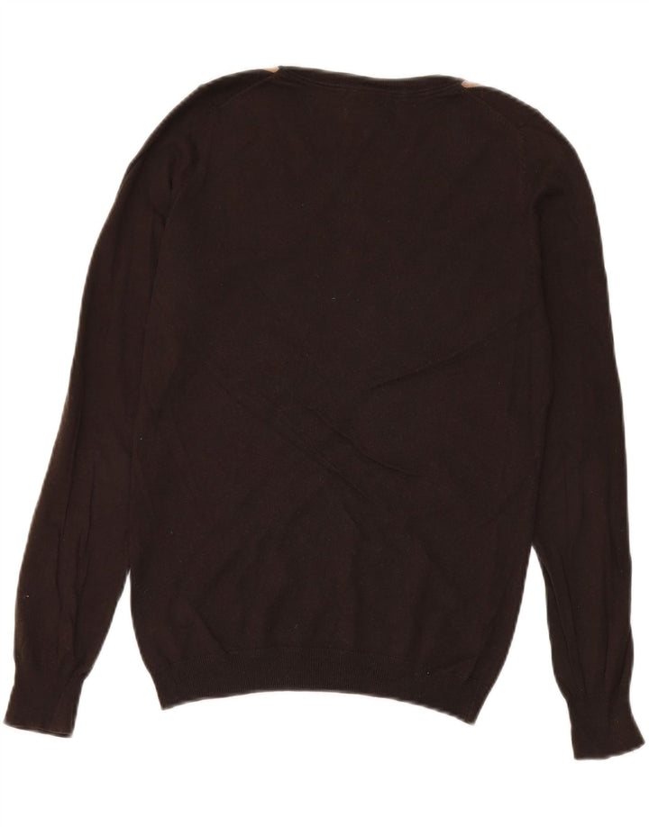 Maglione maglione con scollo a V da donna Massimo Dutti UK 14 Marrone medio