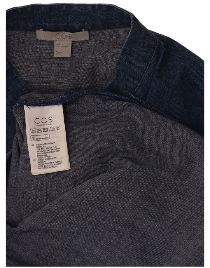Abito camicia pullover da donna Cos EU 36 piccolo cotone blu