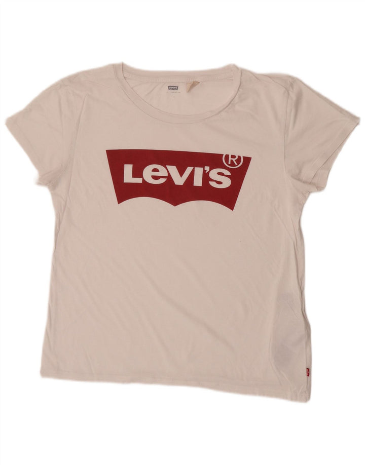 T-shirt grafica da uomo Levi's Top grande in cotone bianco