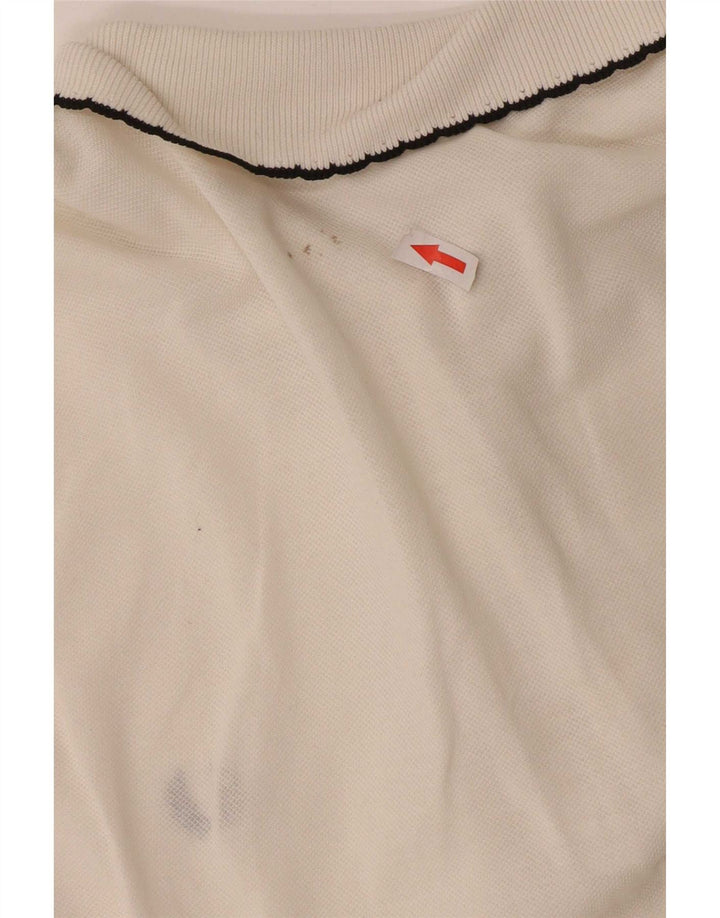 Polo da donna Fred Perry UK 10 piccola in cotone bianco sporco