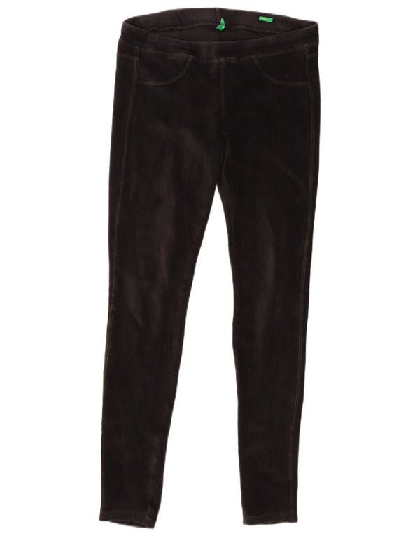 Pantaloni skinny da donna in velluto a coste Benetton grandi W32 L29 cotone grigio