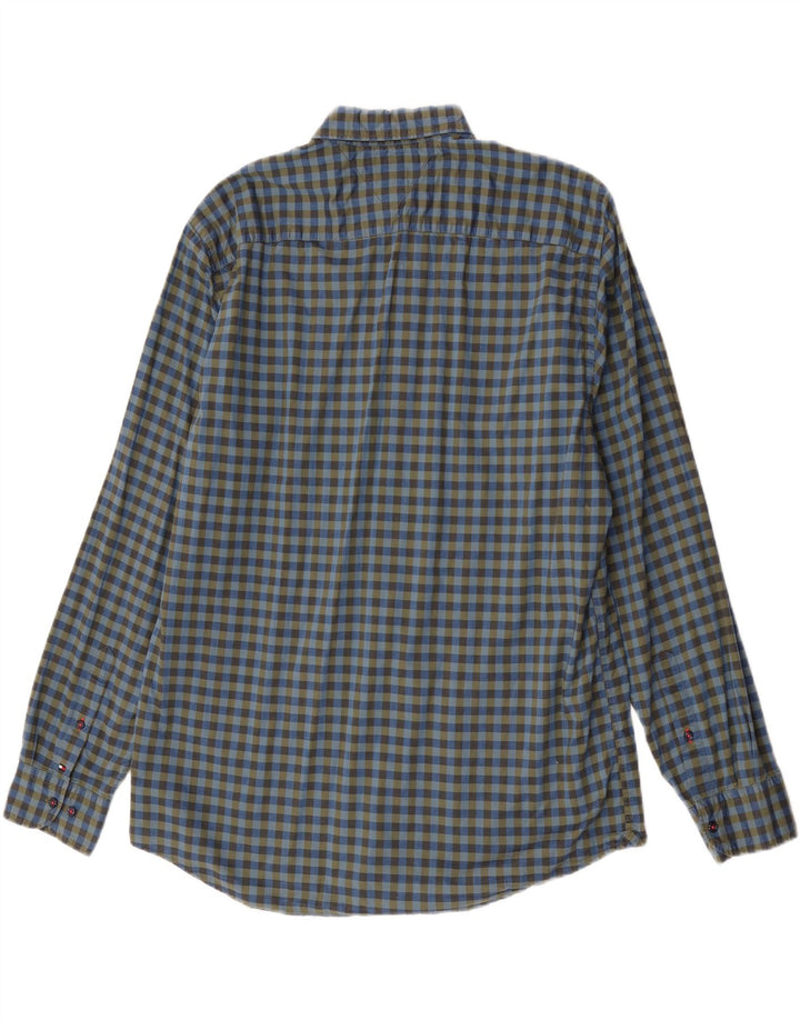 Camicia da uomo Tommy Hilfiger XL in cotone a quadretti blu