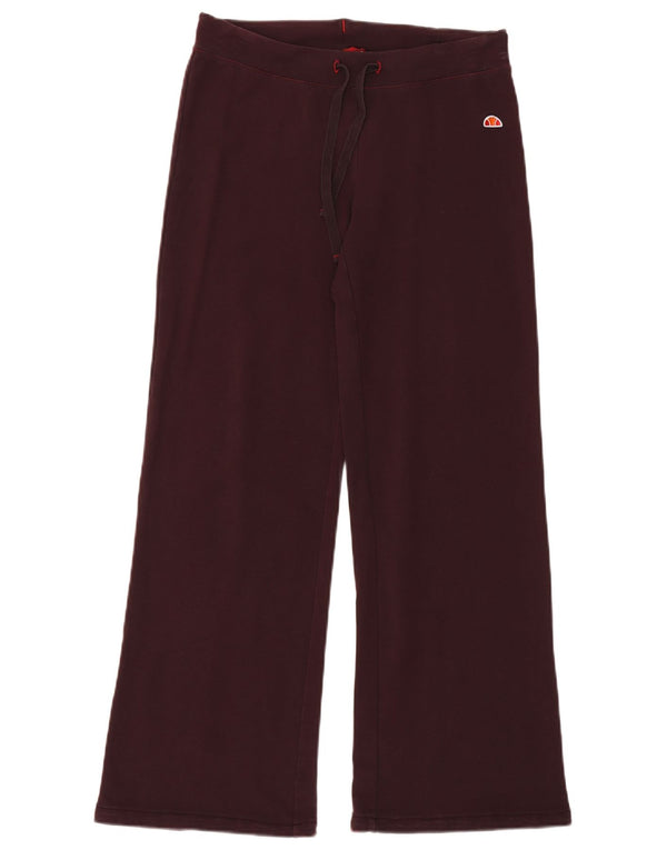 Pantaloni da tuta da donna a gamba larga Ellesse UK 10 piccoli in cotone bordeaux