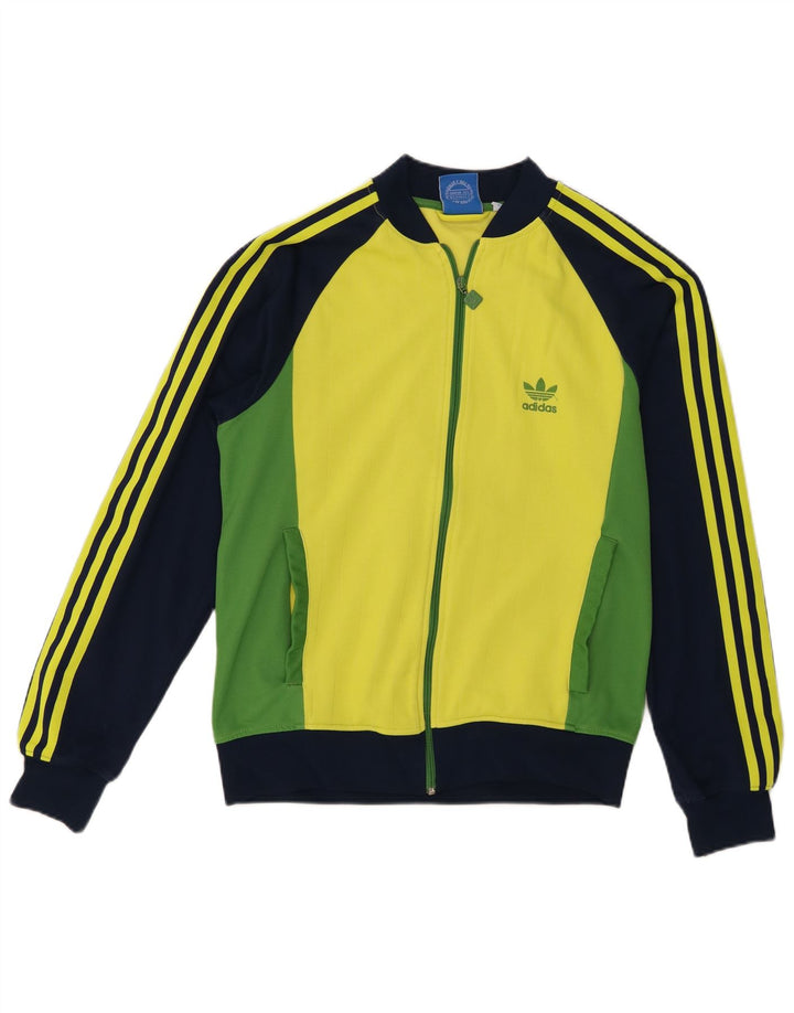 Giacca da ginnastica da uomo Adidas, in cotone color block medio multicolore