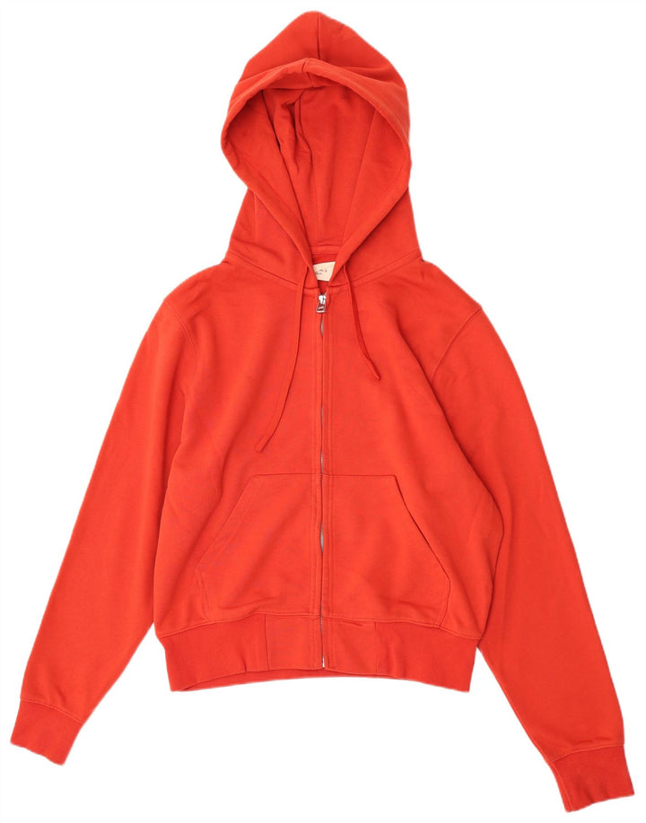 Maglione con cappuccio e zip da uomo Zara piccolo in cotone rosso