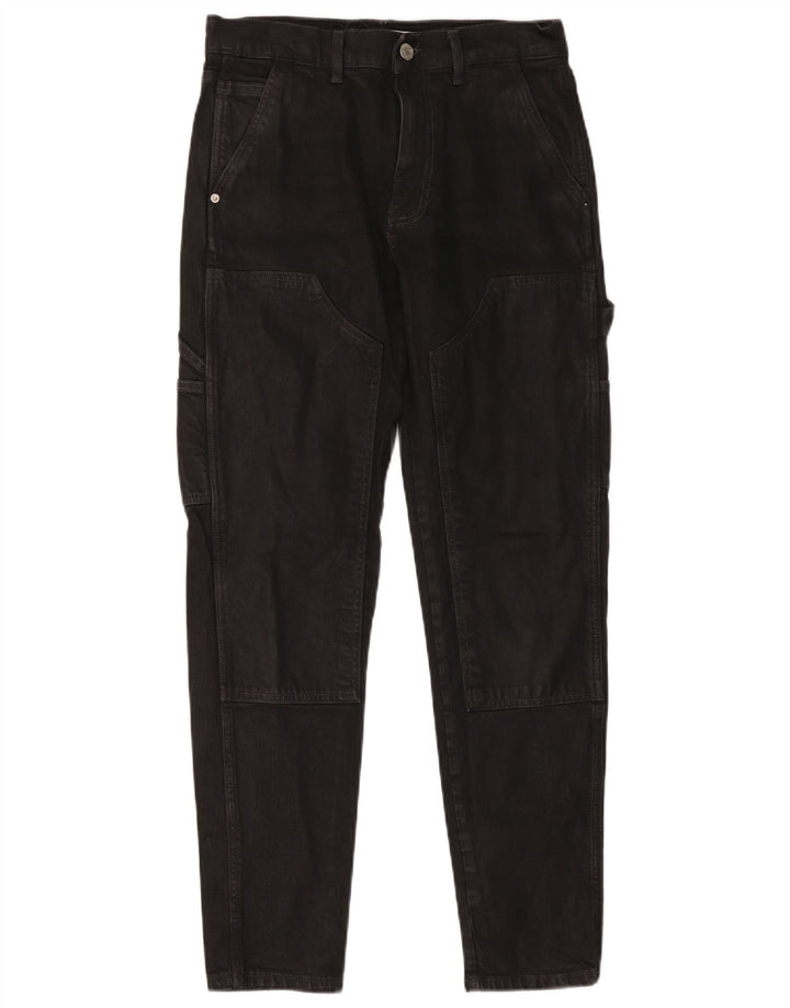 Jeans cargo slim da uomo Zara EU 38 Small W30 L30 cotone nero