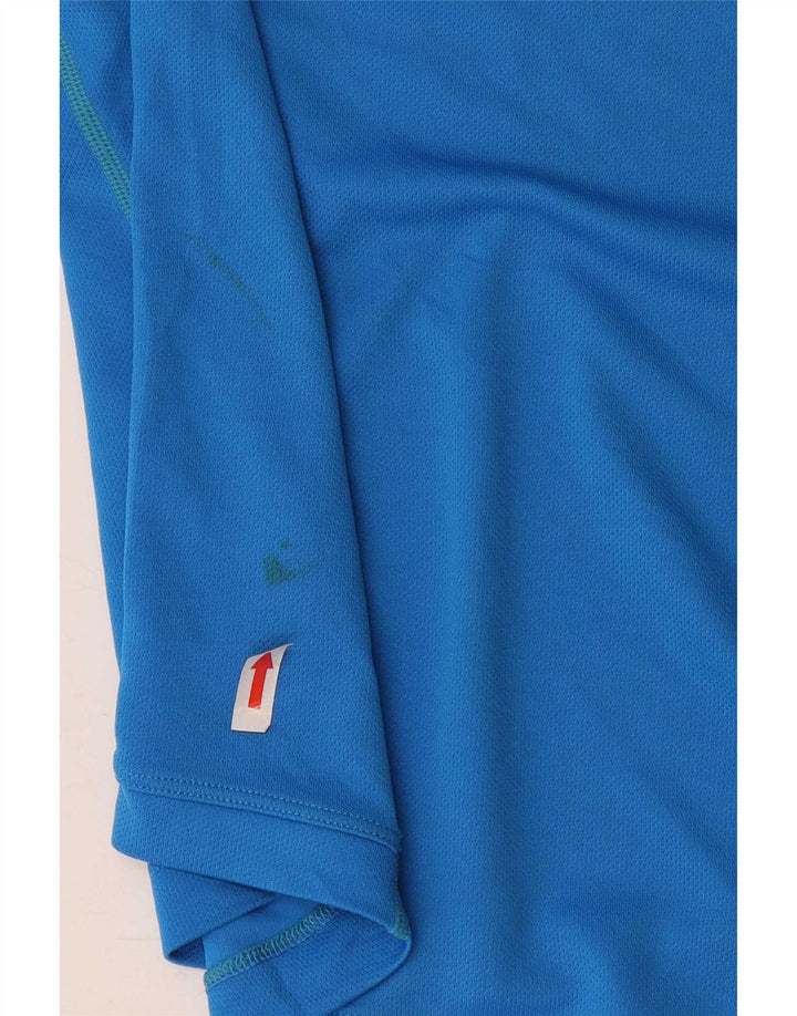 T-shirt Nike Dri Fit da uomo, top in poliestere blu medio