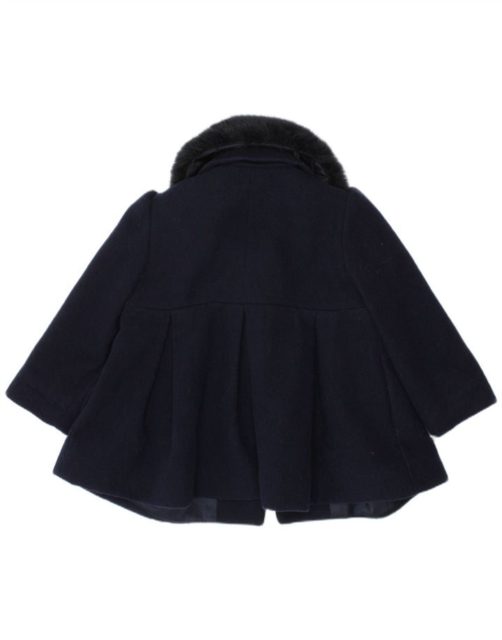 MONSOON Cappotto per neonata 12-18 mesi in poliestere blu navy