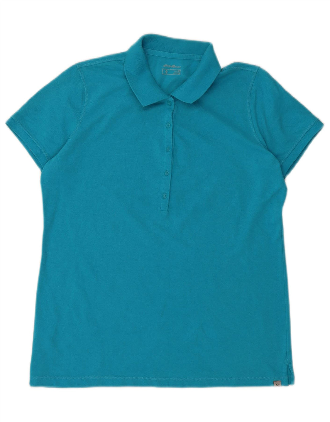 Polo da donna EDDIE BAUER UK 14 cotone blu medio