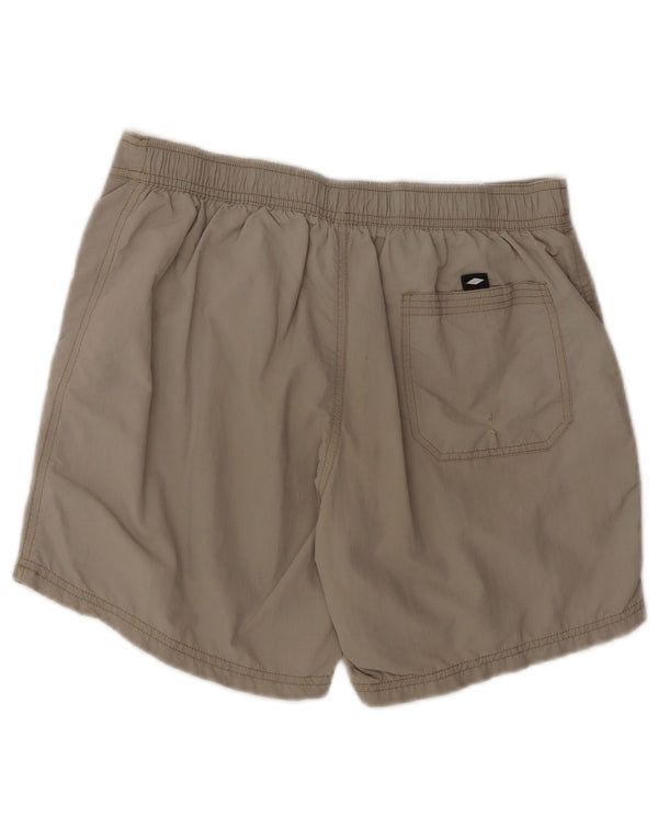 Pantaloncini da bagno da uomo Bear in poliestere color block grigio medio