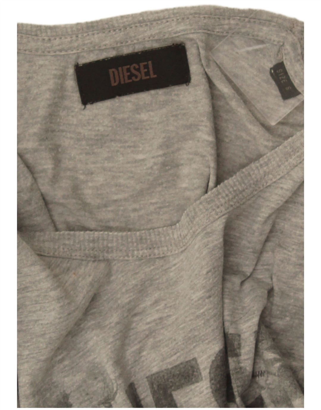 T-shirt grafica da donna Diesel Top UK 8 piccola grigia
