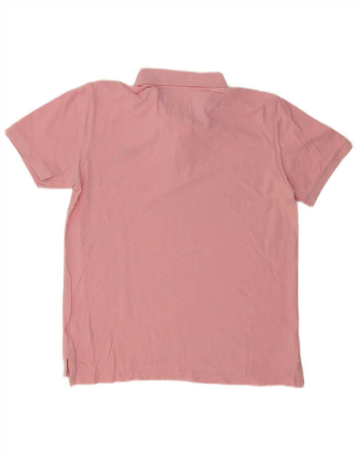 CREW CLOTHING Polo da uomo piccola in cotone rosa
