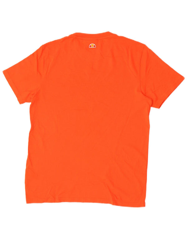 T-shirt grafica da uomo Ellesse Top Large in cotone arancione