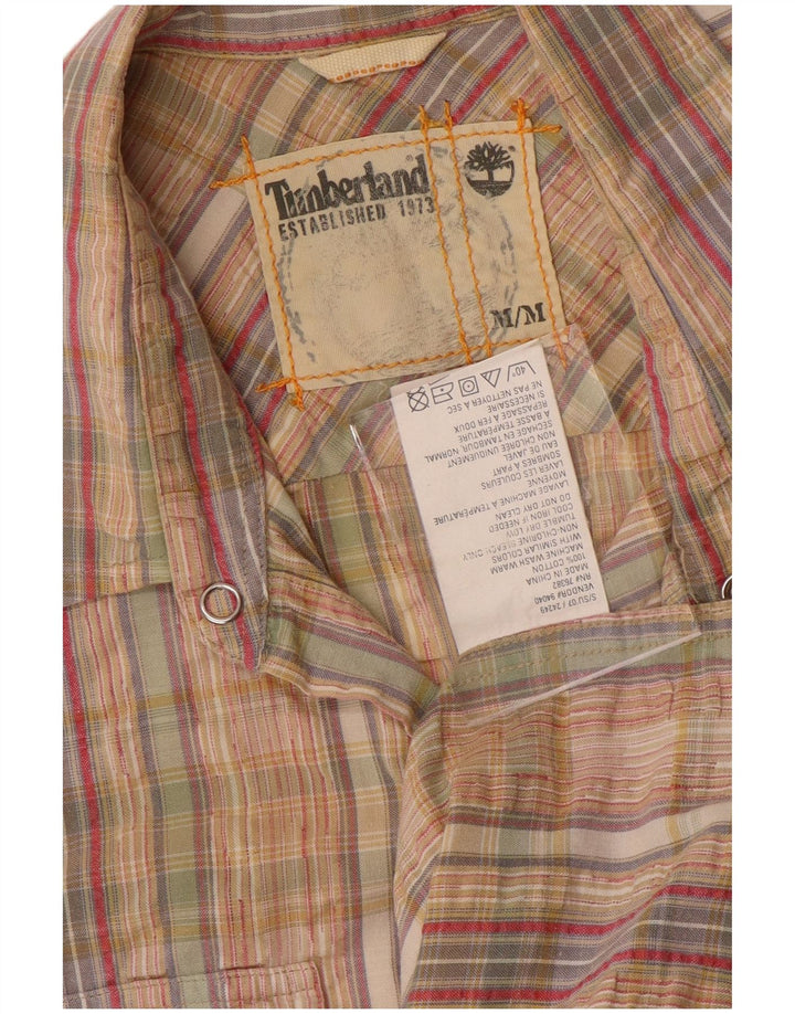 TIMBERLAND Camicia a maniche corte da uomo in cotone a quadri multicolore medio