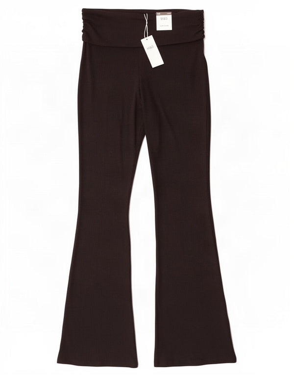 Marks & Spencer Womens Maternity Slim Fit Flare Leggings UK 16 Large Black