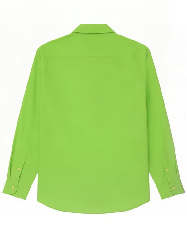 Camicia vintage da uomo grande verde poliestere