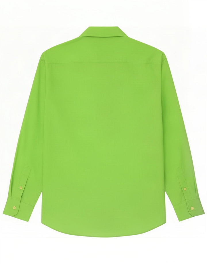 Camicia vintage da uomo grande verde poliestere
