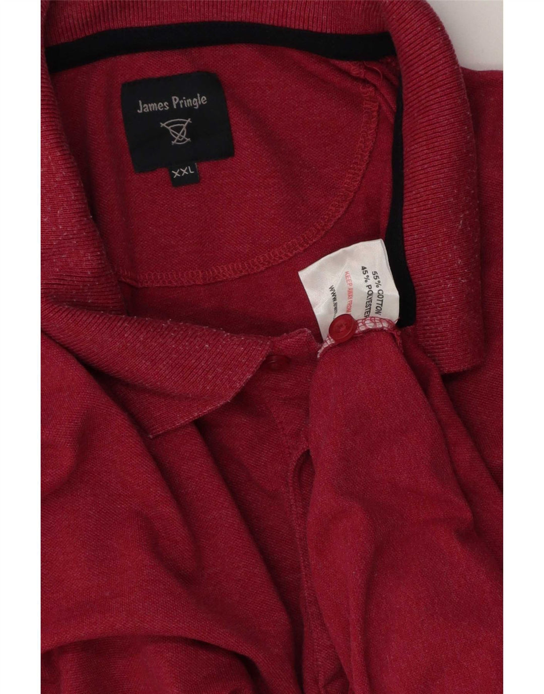 Polo da uomo Pringle 2XL in cotone rosa