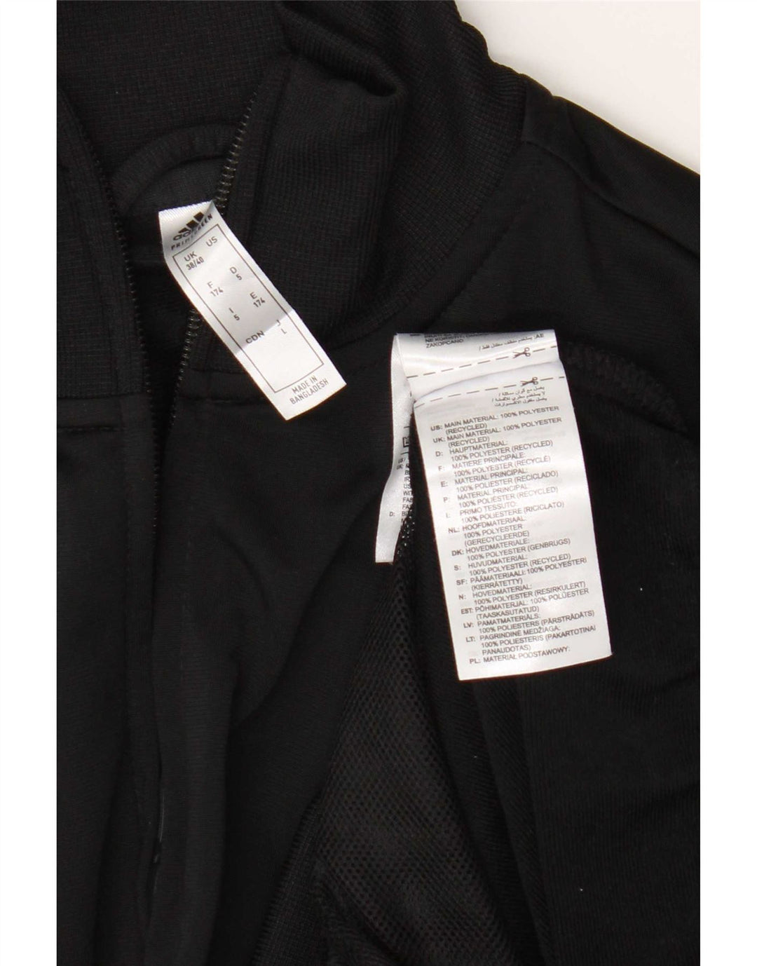 Giacca da tuta grafica da uomo Adidas UK 38/40 poliestere nero medio
