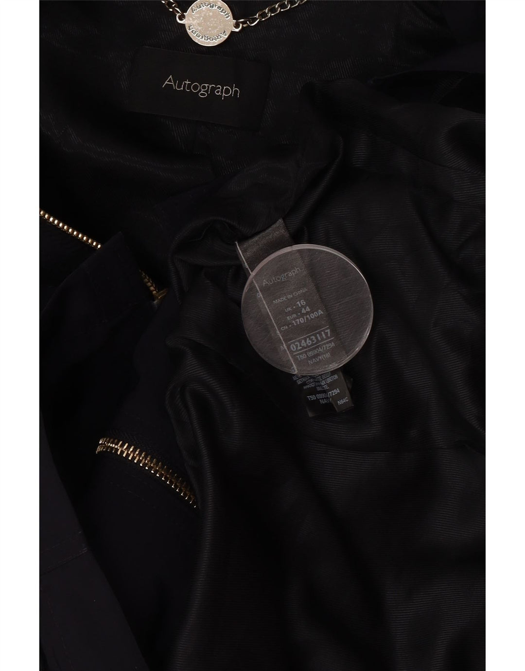 Giacca da donna Marks & Spencer Autograph Utility UK 16 Large Blu Navy