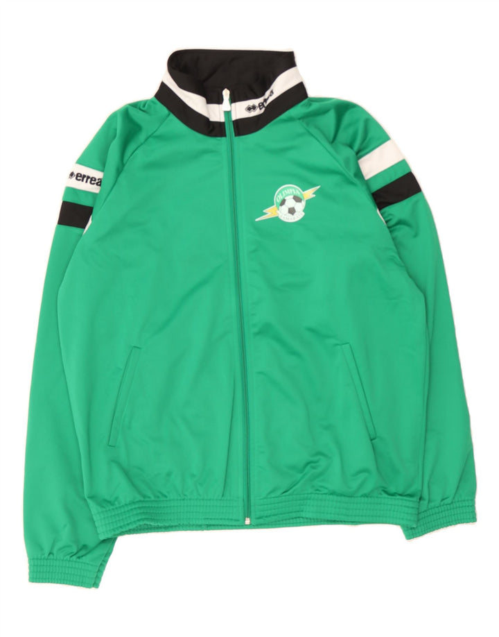 ERREA Mens Graphic Tracksuit Top Jacket Large Green Polyester Vintage Errea and Second-Hand Errea from Messina Hembry 