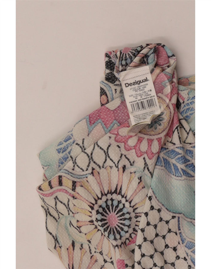 Desigual Abito lungo da donna con maniche a 3/4 EU 40 Medio Floreale multicolore