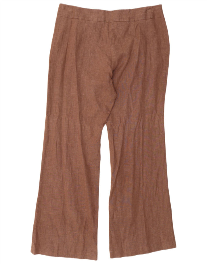 Pantaloni da abito bootcut da donna SASHA US 16 2XL W36 L31 Lino marrone