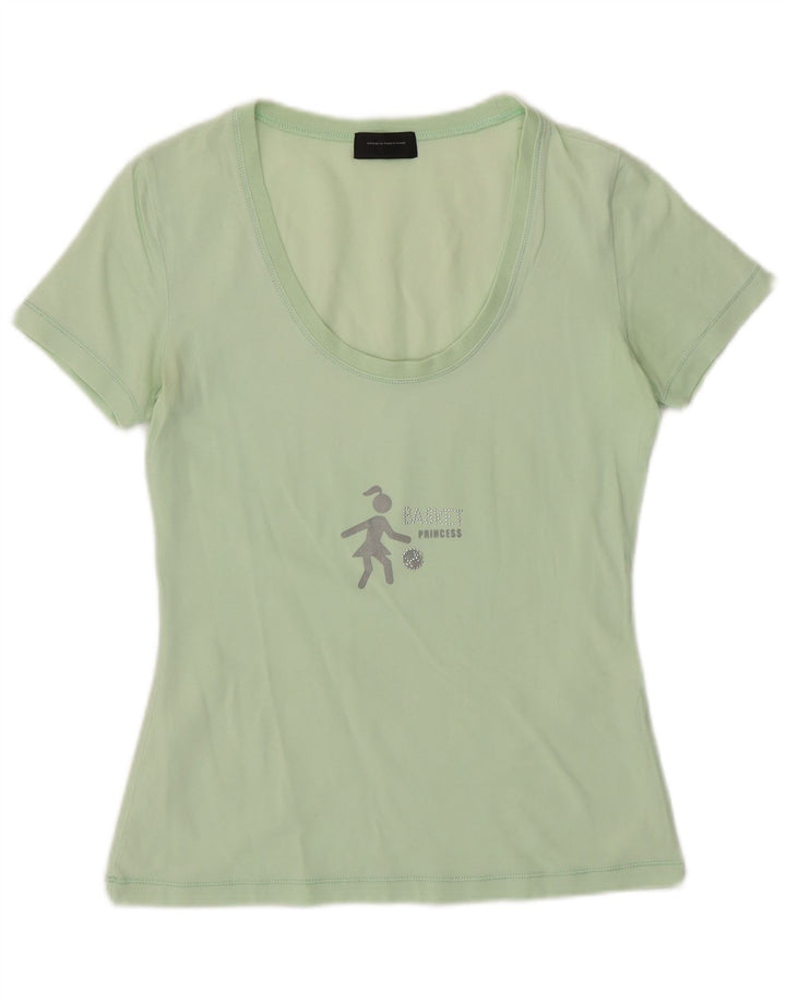T-shirt grafica da donna Sergio Tacchini Top UK 10 Small Verde