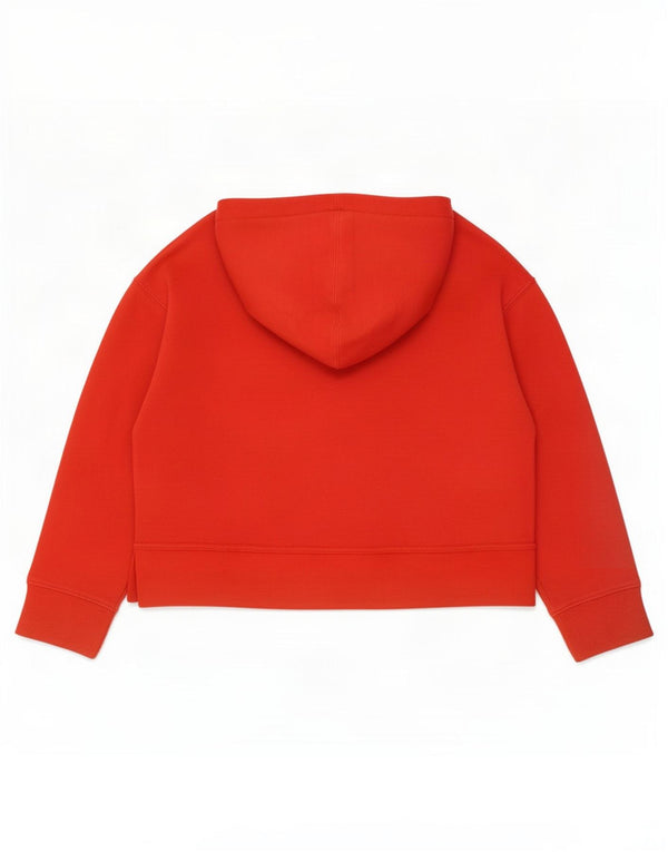 Maglione corto con cappuccio da donna Zara UK 14 rosso medio in cotone