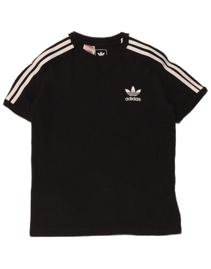 T-shirt ADIDAS per ragazzi 11-12 anni in cotone nero