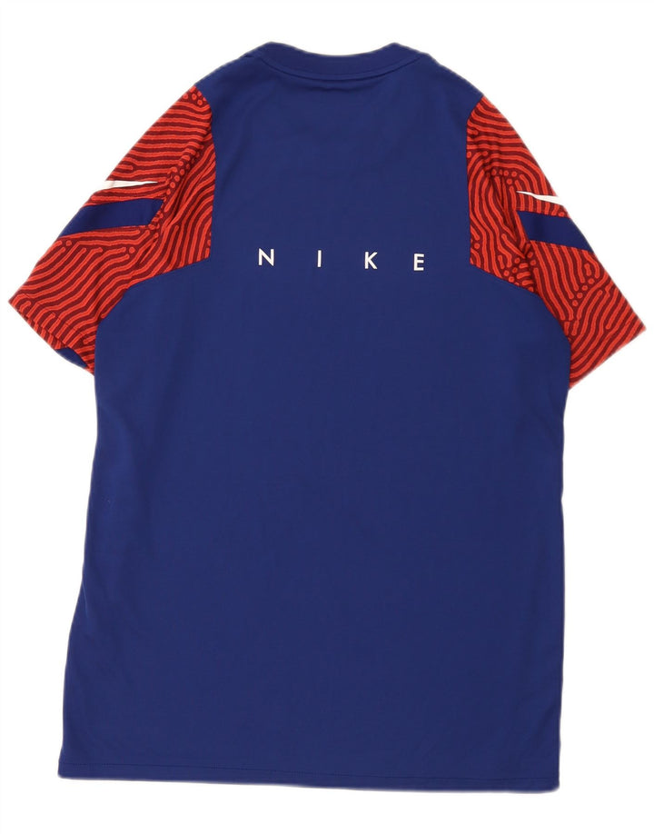 T-shirt grafica Nike Dri Fit da uomo, grande, color block blu