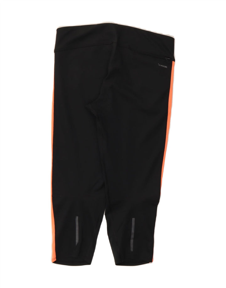 ADIDAS Womens Climacool Capri Leggings UK 8/10  Small Black Striped Vintage Adidas and Second-Hand Adidas from Messina Hembry 