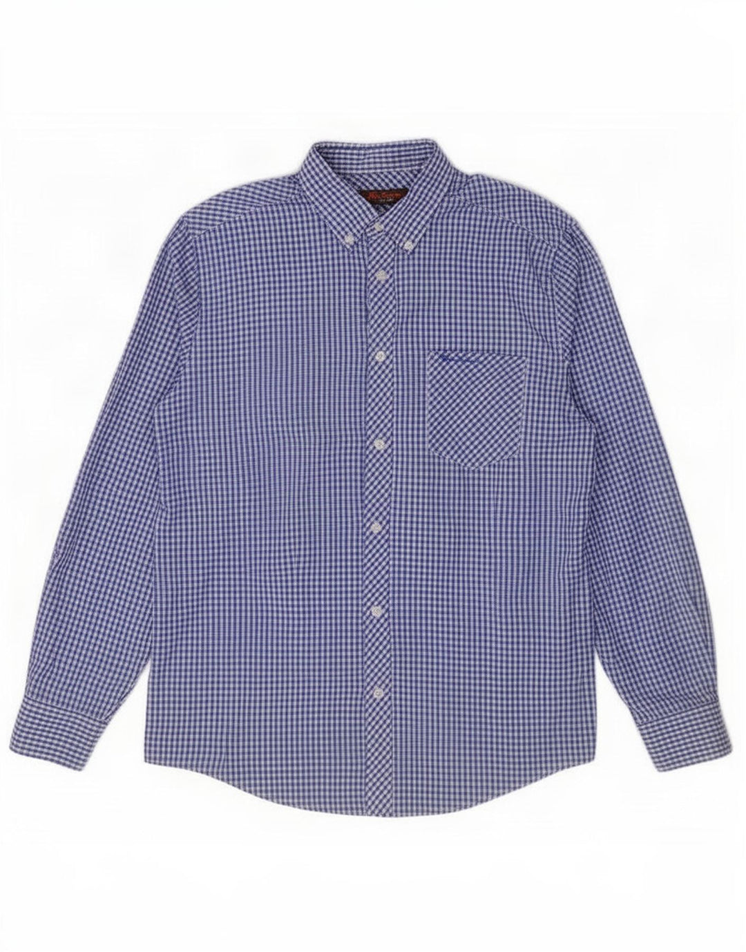 Camicia da uomo Ben Sherman in cotone a quadretti blu medio